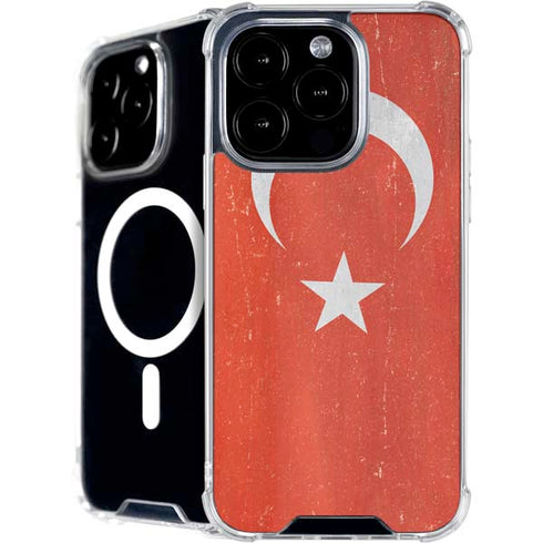 Turkish Flag Distressed iPhone 16 Pro MagSafe Case